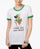 Disney Juniors' St. Patrick's Day Mickey Mouse Graphic Ringer T-shirt