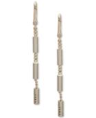Dkny Gold-tone Pave Linear Drop Earrings, Created For Macy's