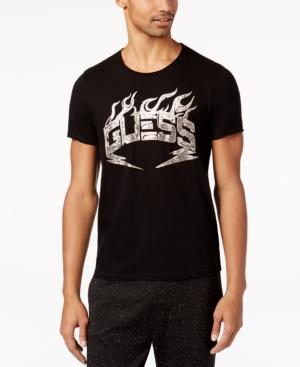 Guess Men's Rockstar Metallic Logo-print T-shirt