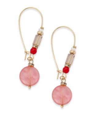 Inc International Concepts Gold-tone Stone & Bead Drop Earrings, Only At Macy's