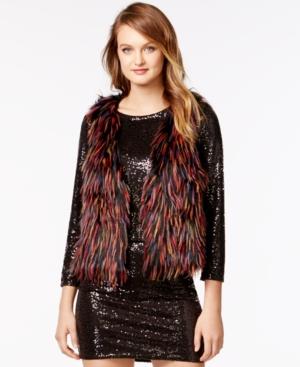 Kensie Faux-fur Multi-color Vest