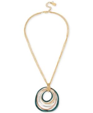 Robert Lee Morris Soho Two-tone Multi-circle Sculptural Pendant Necklace