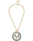 Robert Lee Morris Soho Two-tone Multi-circle Sculptural Pendant Necklace