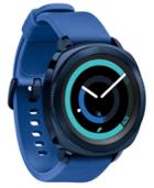 Samsung Gear Sport Unisex Blue Rubber Strap Touchscreen Smart Watch 42.9mm