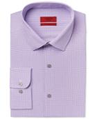 Alfani Red Fitted Men's Performance Purple Mini-gingham Dress Shirt, Only At Macy's