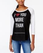 Ntd Juniors' Love You Graphic Baseball T-shirt