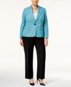 Le Suit Plus Size Colorblocked Pantsuit