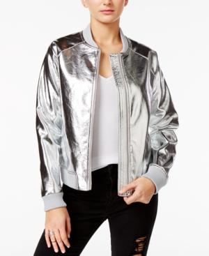 Guess Brock Metallic Bomber Jacket