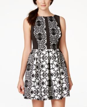 Emerald Sundae Juniors' Printed Fit-and-flare Dress