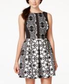 Emerald Sundae Juniors' Printed Fit-and-flare Dress