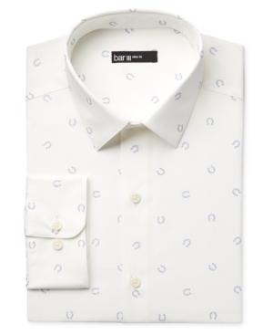 Bar Iii Men's Slim-fit Horseshoe Print Dress Shirt, Only At Macy's