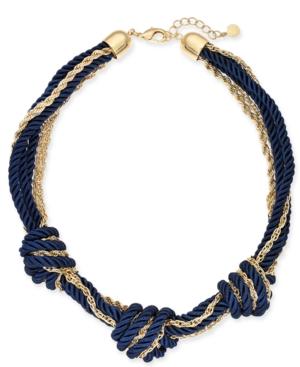 Charter Club Gold-tone Corded Knot Statement Necklace, 20 + 2 Extender, Created For Macy's