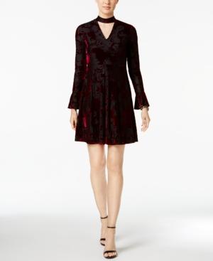 Ivanka Trump Choker Burnout Velvet Dress