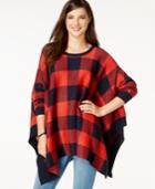 Tommy Hilfiger Plaid Asymmetrical Swing Sweater