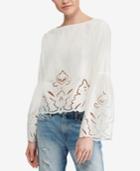 Polo Ralph Lauren Eyelet Bell-sleeve Cotton Top