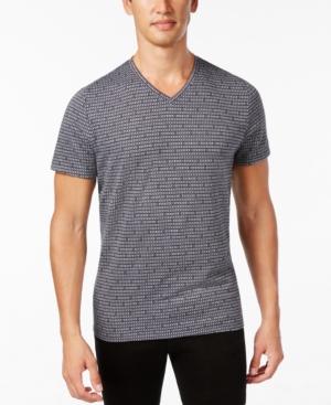Alfani Men's Big And Tall V-neck Geometric T-shirt, Only At Macy's