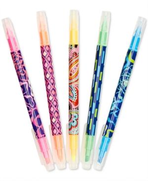 Vera Bradley Dual Tip Highlighters, Set Of 5