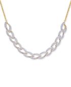 Wrapped In Love Diamond Link Statement Necklace (1 Ct. T.w.) In Sterling Silver & 14k Gold-plate, Created For Macy's