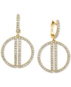 D'oro By Effy Diamond Open Circle Drop Earrings (3/4 Ct. T.w.) In 14k Gold