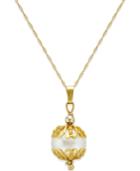 Cultured Freshwater Pearl Pendant Necklace (9-1/2mm) In 14k Gold