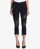 Dkny Sequined Cropped Skinny Jeans