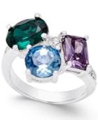 Charter Club Silver-tone Multi-crystal Ring, Created For Macy's