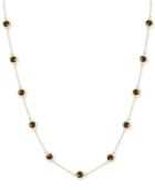 Victoria Townsend Smokey Topaz Long Length Necklace (22-1/2 Ct. T.w.) In 18k Gold-plated Sterling Silver
