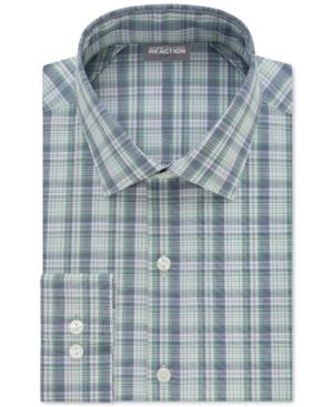 Kenneth Cole Reaction Men's Techni-cole Slim-fit Performance Multi-plaid Dress Shirt