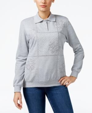 Alfred Dunner Sweet Nothings Patchwork Sweater