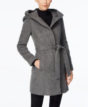 Cole Haan Belted Hooded Walker Coat