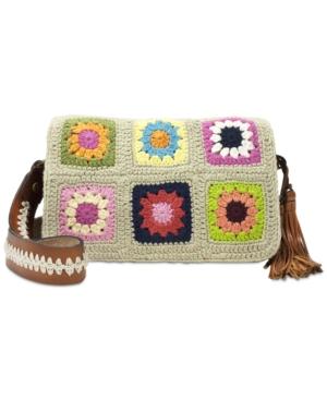 Patricia Nash Knit Squares Bari Flap Medium Crossbody