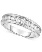 Diamond Bead Edge Channel-set Band (5/8 Ct. T.w.) In 14k White Gold