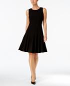 Calvin Klein Sleeveless Pleated A-line Dress, Regular & Petite Sizes