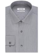 Calvin Klein Men's Steel Non-iron Performance Greystone Micro-stripe Dress Shirt