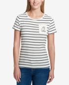 Tommy Hilfiger Cotton Embroidered Cat T-shirt, Created For Macy's