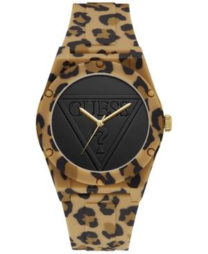 Guess Women's Animal Print Silicone Strap Watch 32mm