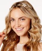 Josette Rhinestone Metallic Flower Headband