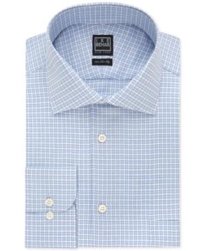 Ike Behar Blue Pearl Check Dress Shirt