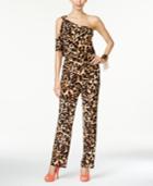Thalia Sodi Printed One-shoulder Jumpsuit, Only At Macy's