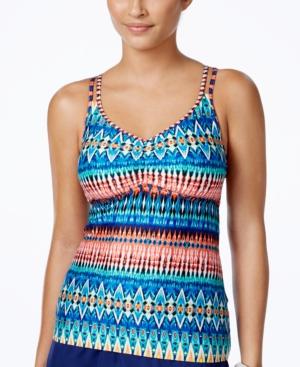 24th & Ocean Printed Tankini Top Women's Swimsuit