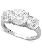 Arabella 14k White Gold Ring, Swarovski Zirconia Three Stone Ring (6-1/5 Ct. T.w.)