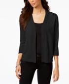 Jm Collection Open-front Bell Sleeve Cardigan, Created For Macy's