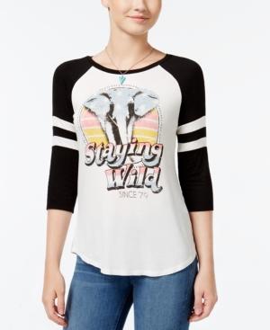 Rebellious One Juniors' Staying Wild Graphic Raglan