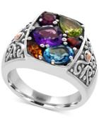 Multi-gemstone Statement Ring (3 Ct. T.w.) In Sterling Silver