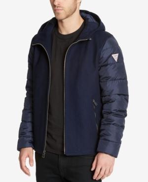 Guess Men's Wool-blend Puffer Jacket