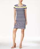Maison Jules Striped Short-sleeve Dress, Only At Macy's