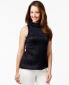 Alfani Prima Metallic Bubble-hem Top, Only At Macy's