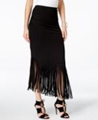 Inc International Concepts Fringe Maxi Skirt, Only At Macy's