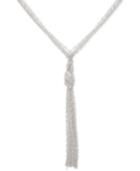 Nine West Silver-tone Knotted Chain Lariat Necklace