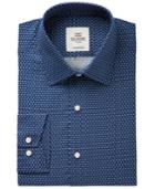 Ben Sherman Men's Slim-fit Navy Floral Print Dress Shirt